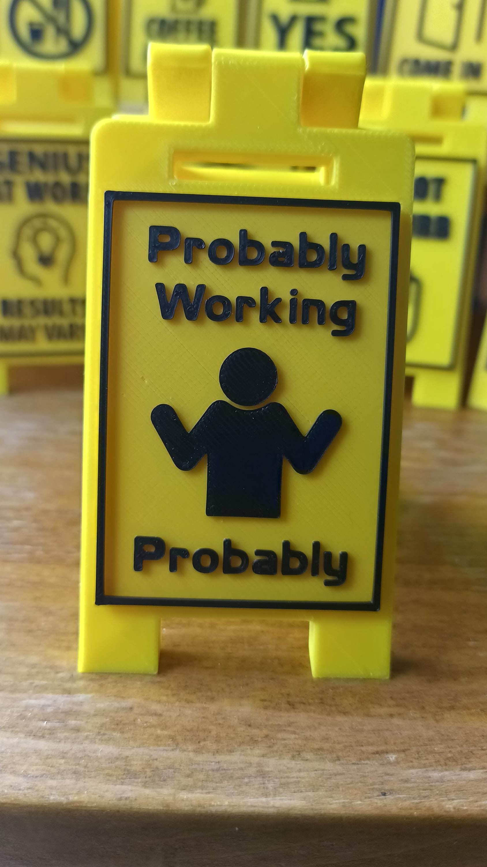 Mini Office Workplace Desk Signs 9cm Funny & Professional Messages