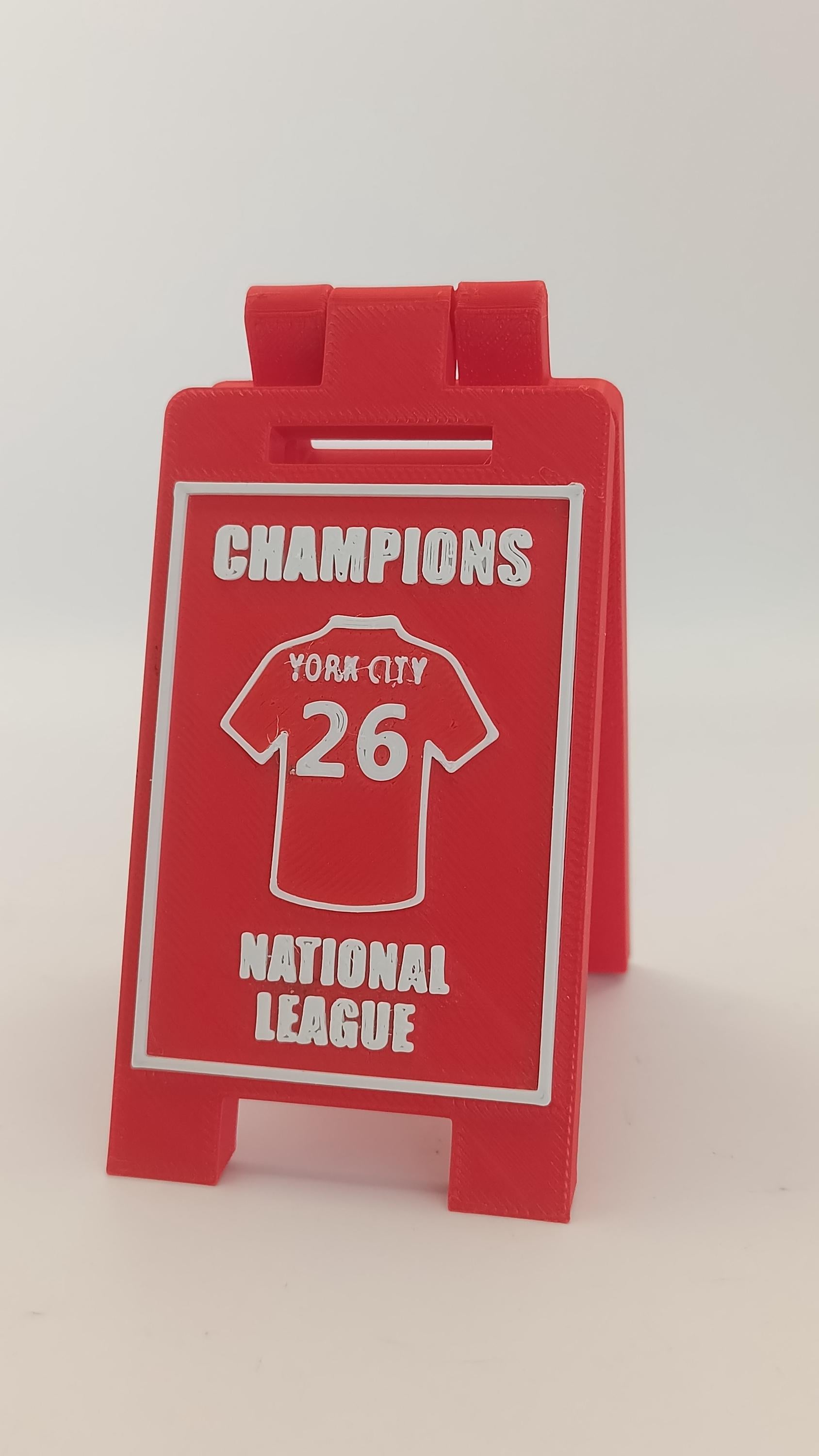 Football Champions 2026 Mini Desk Sign Series Bromley, York, Lincoln etc