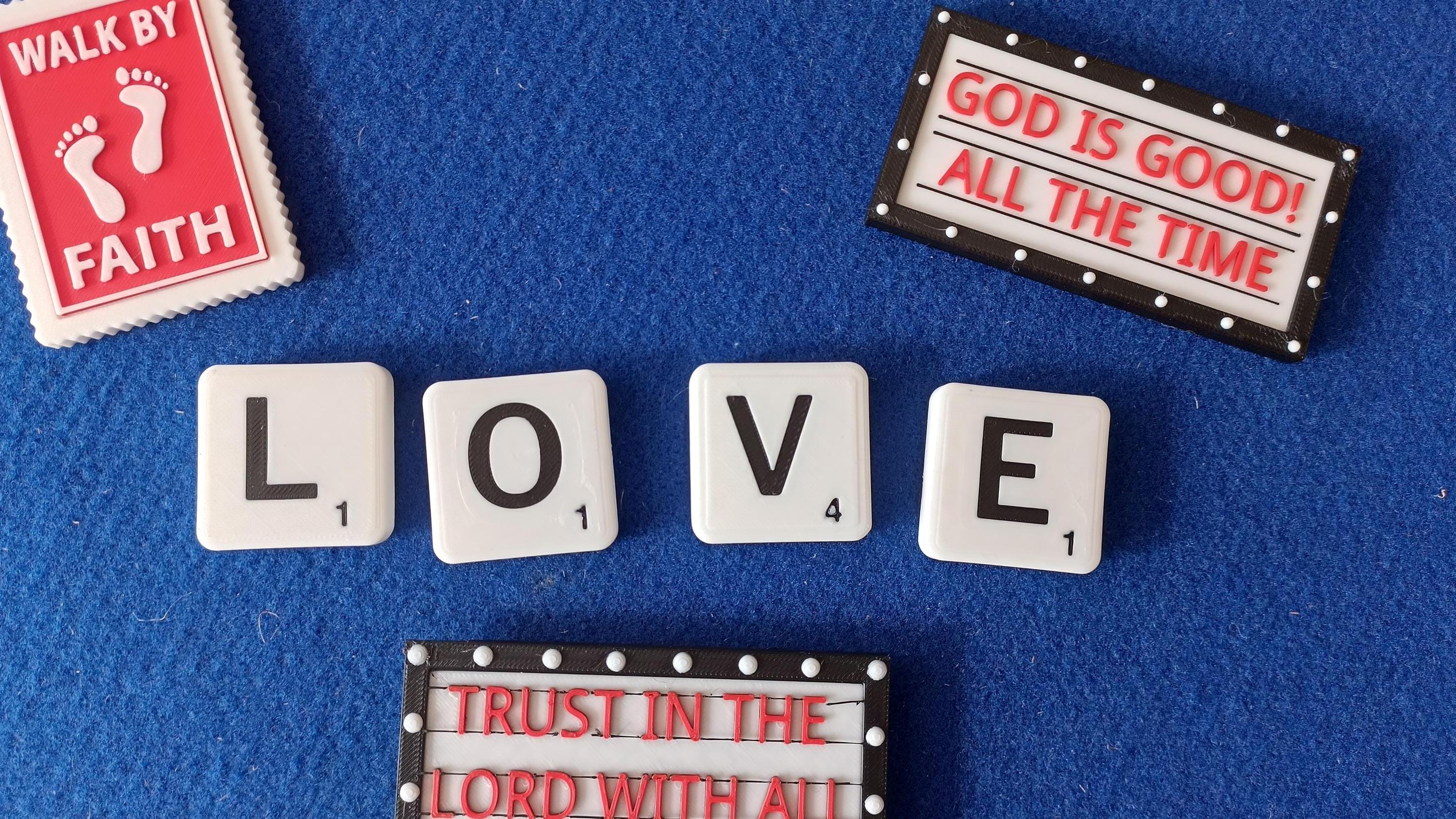 Christian Word Magnets Set - Fridge Magnet Letter Tiles For Inspirational Words