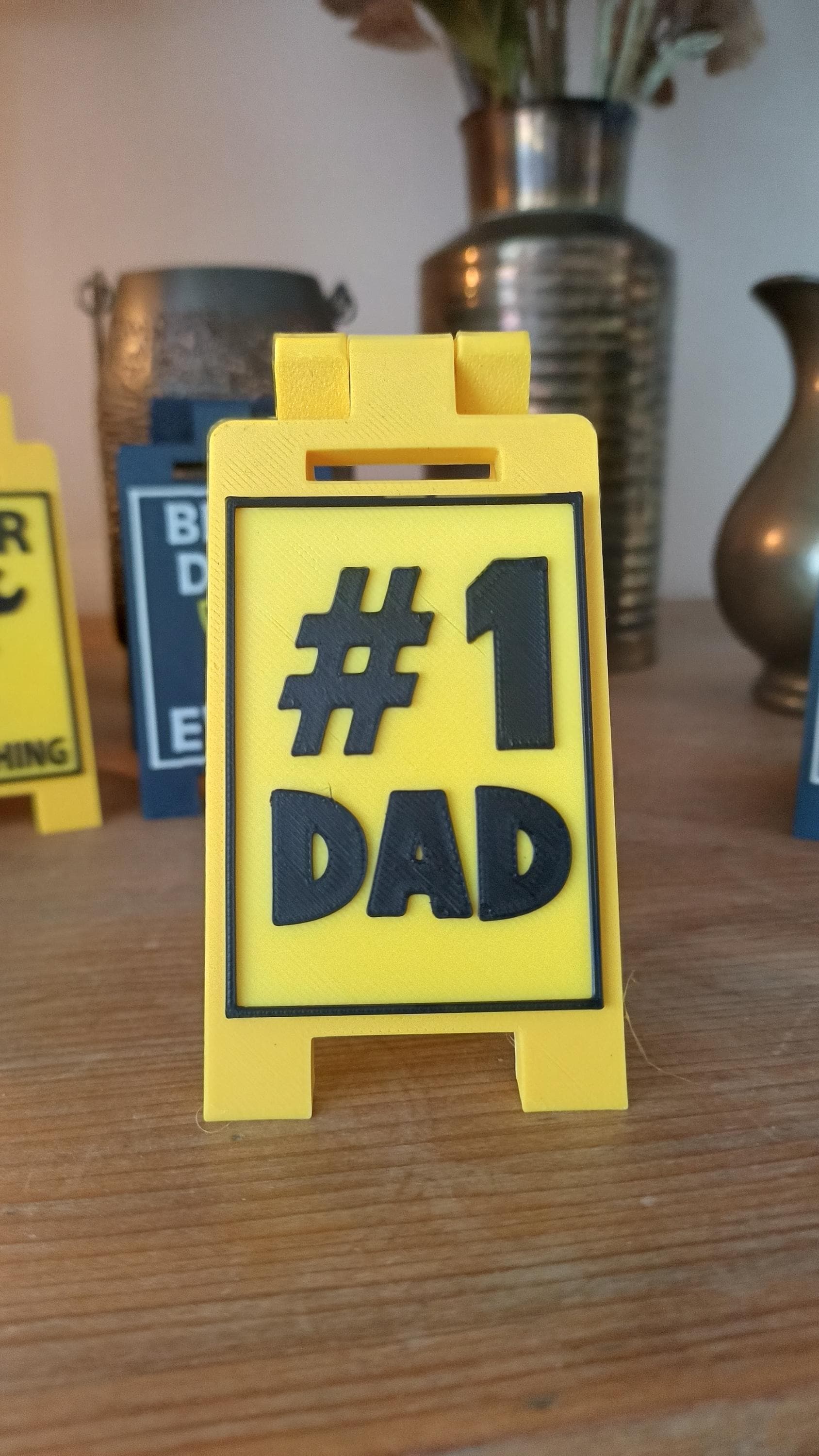 Fathers Day Gift Mini Desk Sign 9cm Funny Office Sign Dad Humor