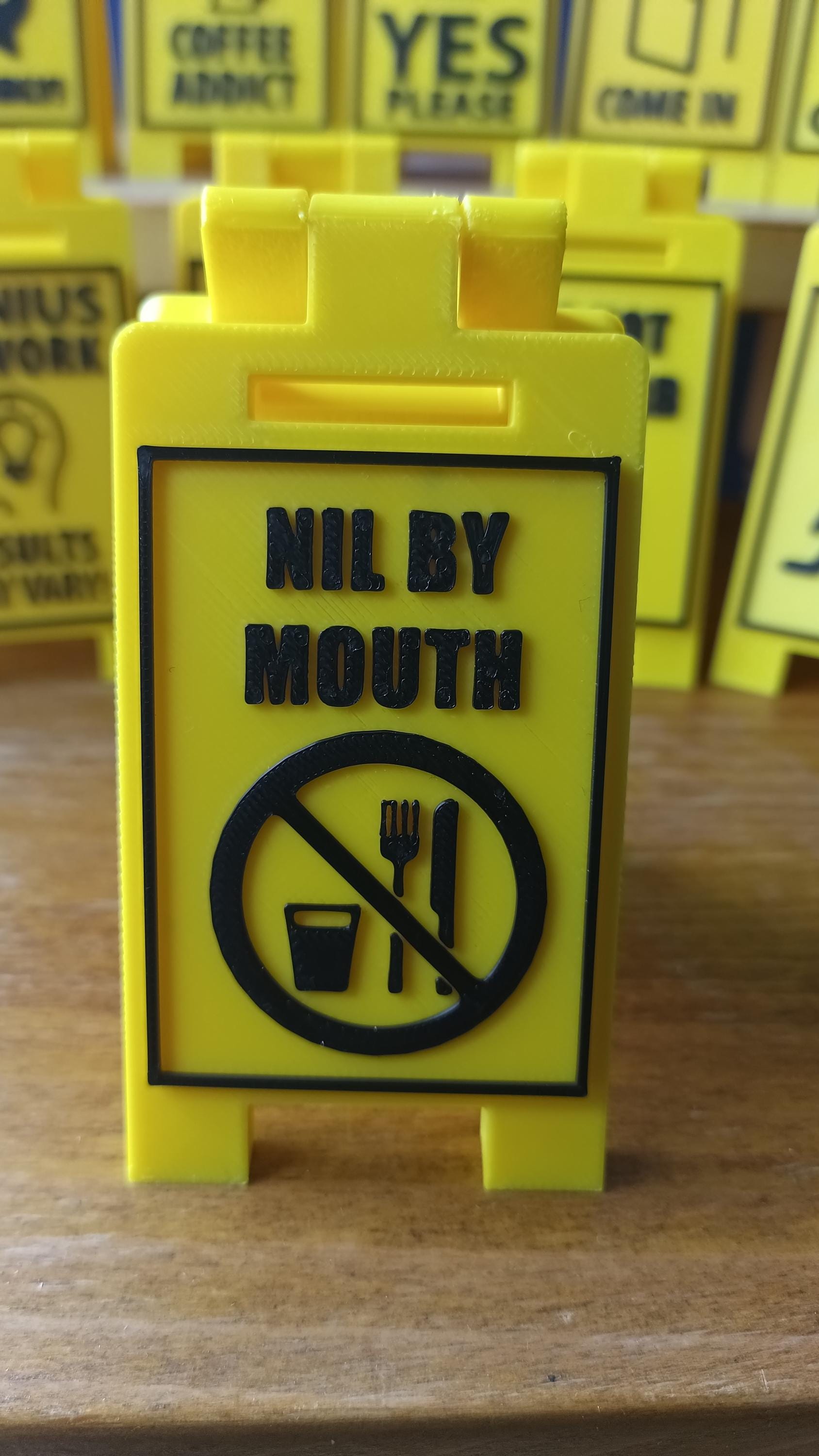 Mini Office Workplace Desk Signs 9cm Funny & Professional Messages