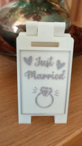 Wedding Day mini sign, wedding decoration, just married sign, bride and groom gift