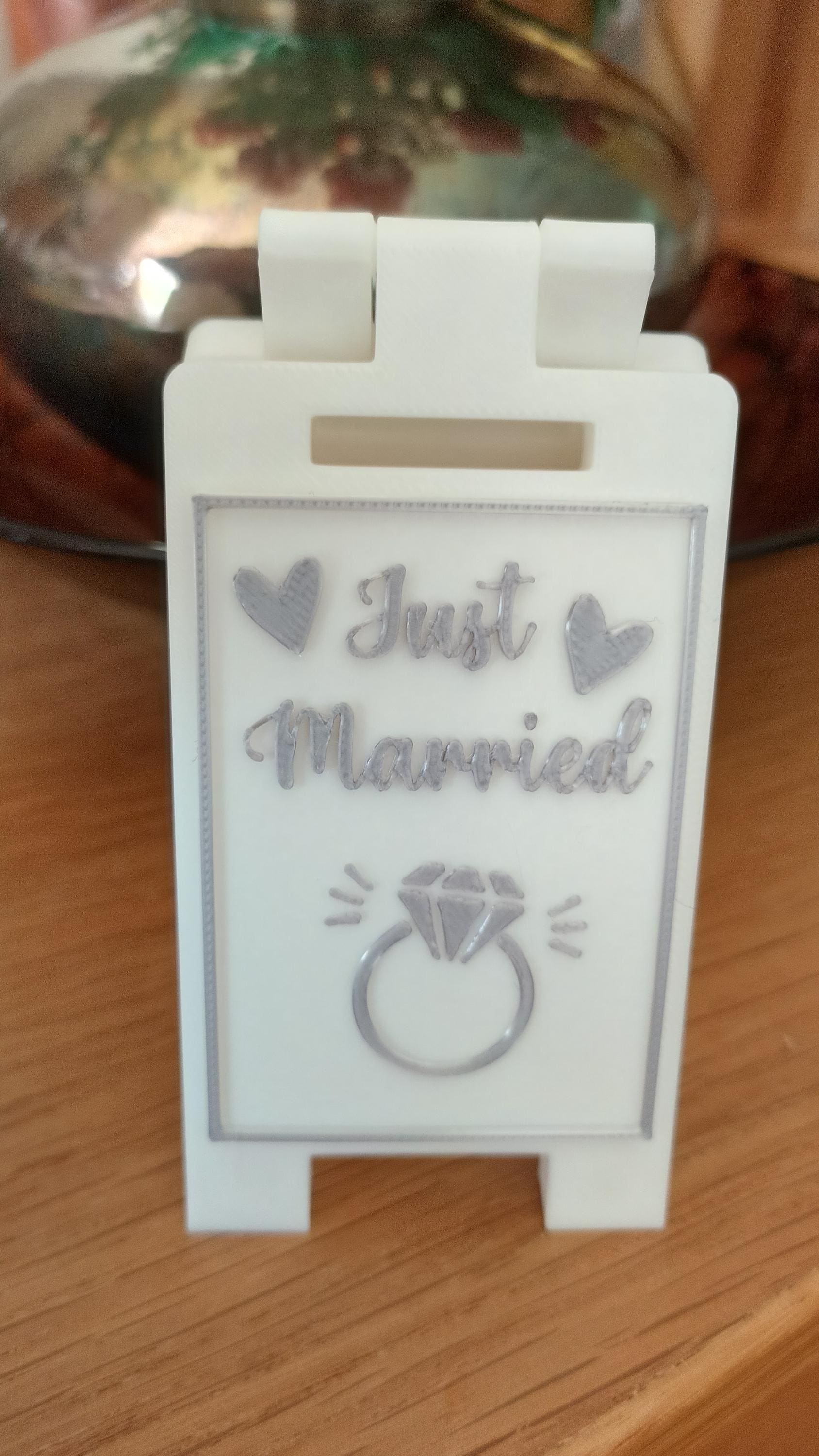 Wedding Day mini sign, wedding decoration, just married sign, bride and groom gift