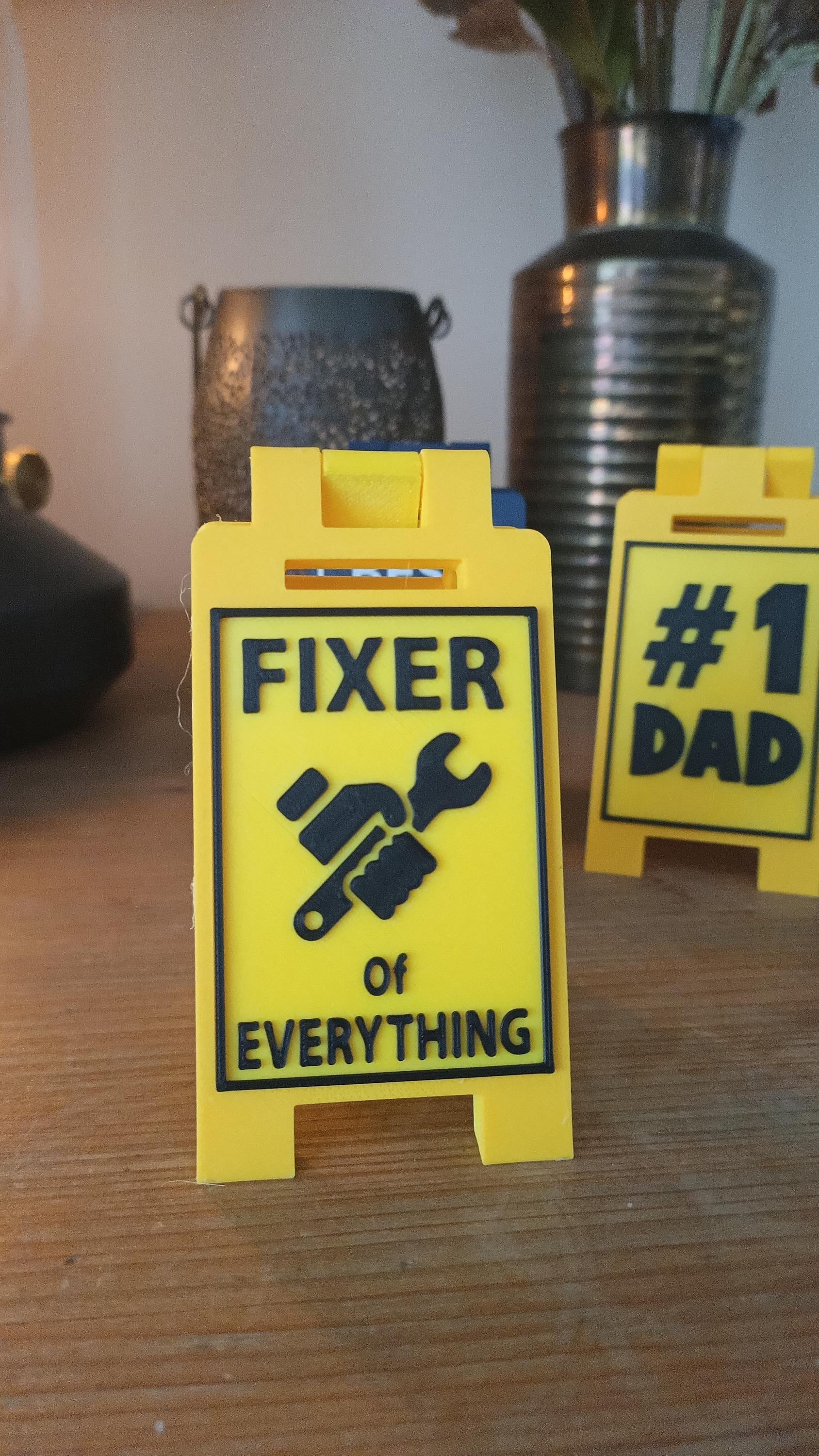 Fathers Day Gift Mini Desk Sign 9cm Funny Office Sign Dad Humor