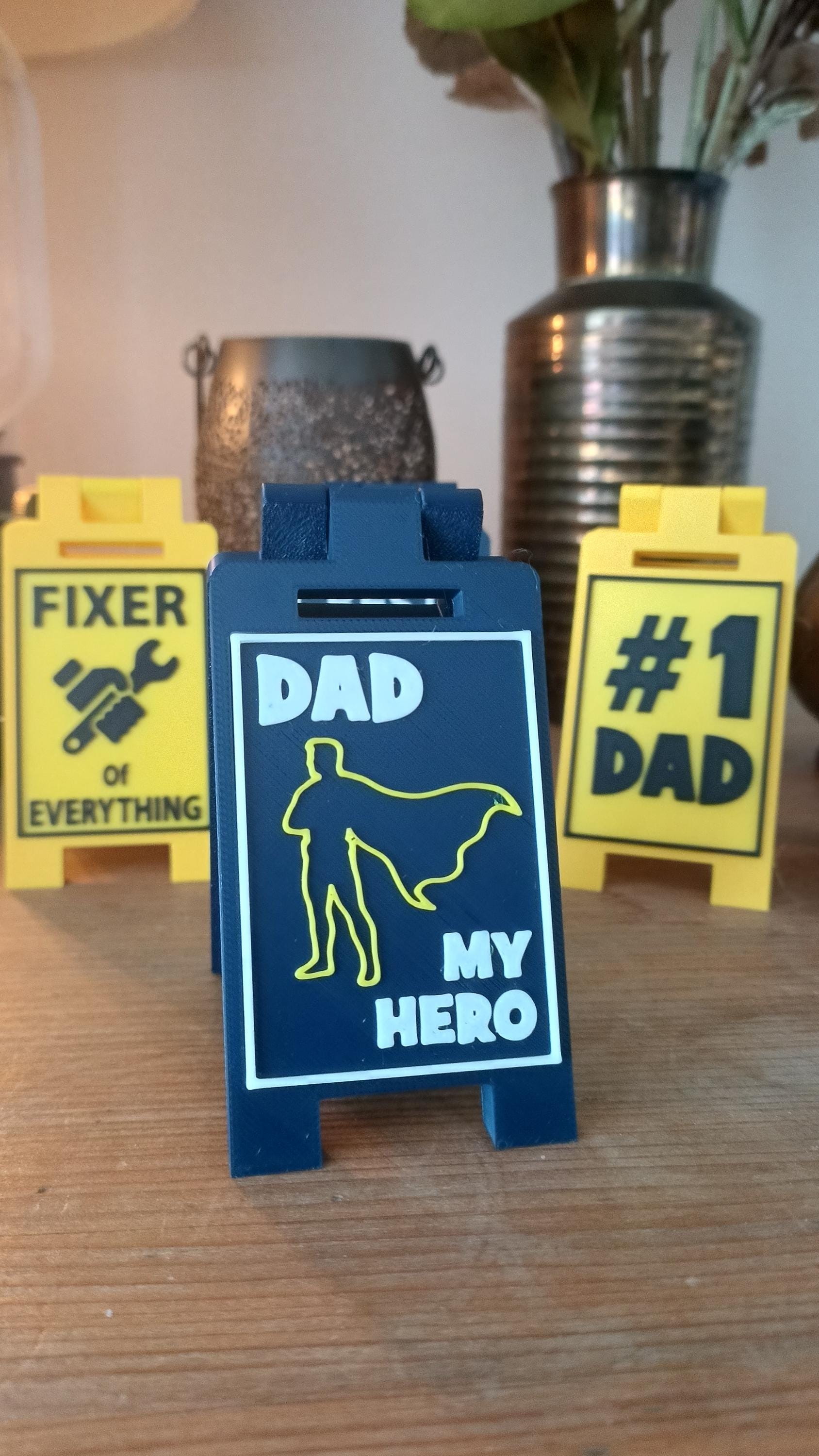 Fathers Day Gift Mini Desk Sign 9cm Funny Office Sign Dad Humor