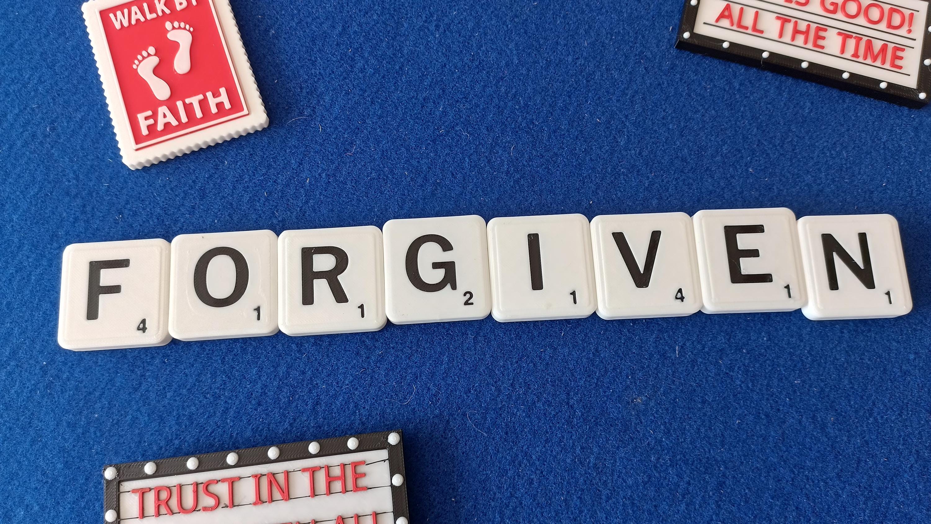 Christian Word Magnets Set - Fridge Magnet Letter Tiles For Inspirational Words