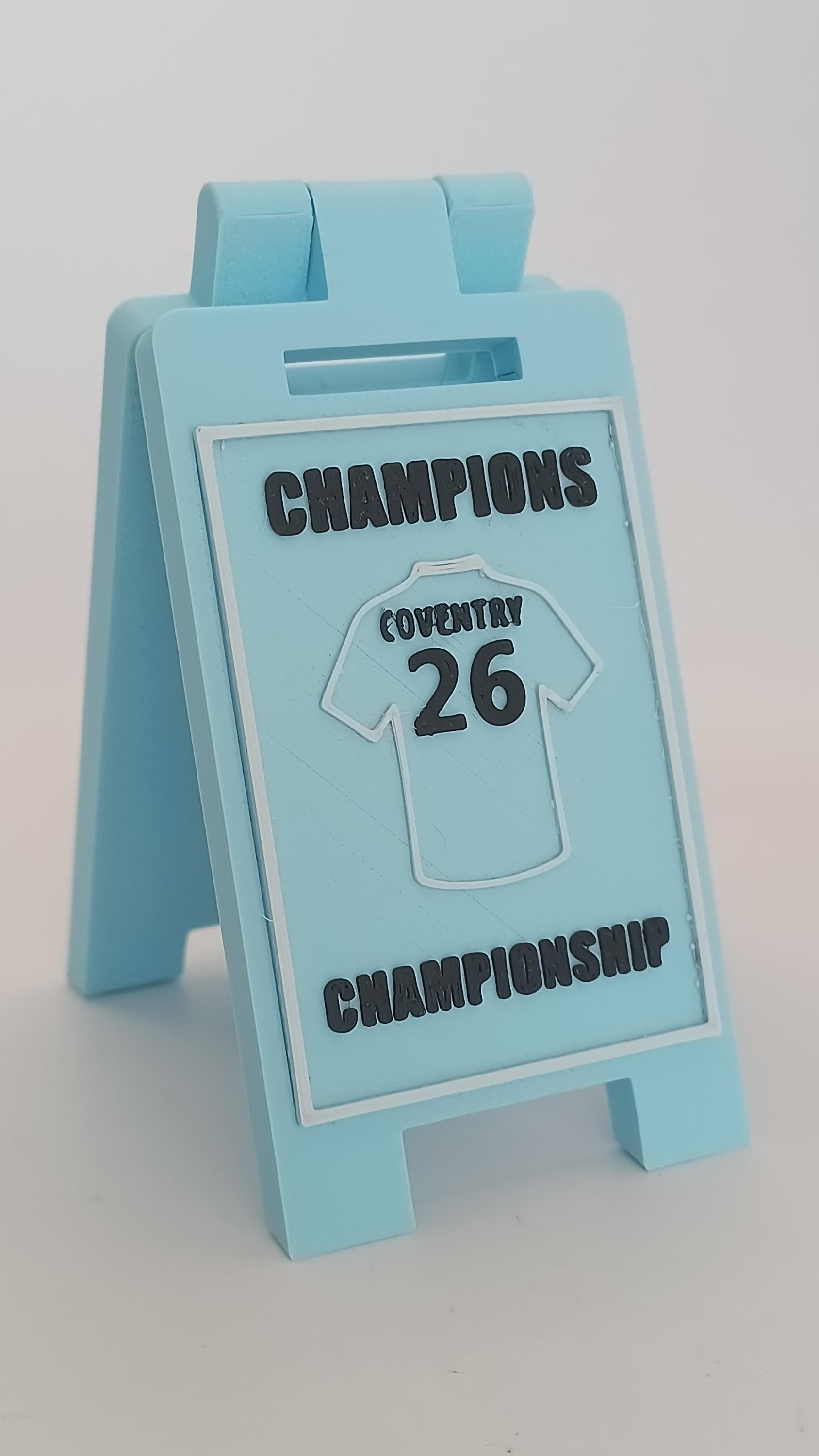 Football Champions 2026 Mini Desk Sign Series Bromley, York, Lincoln etc