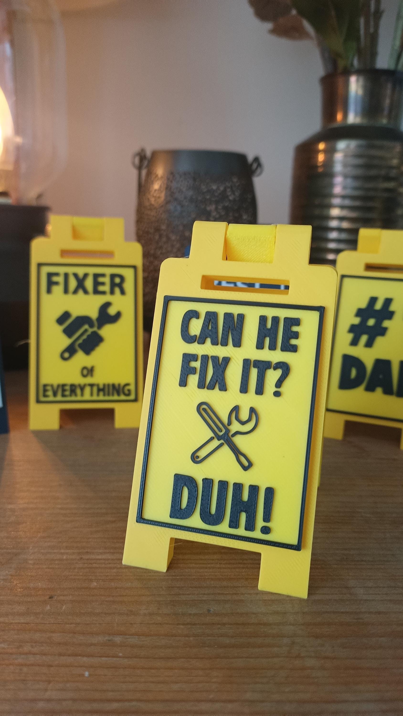 Fathers Day Gift Mini Desk Sign 9cm Funny Office Sign Dad Humor