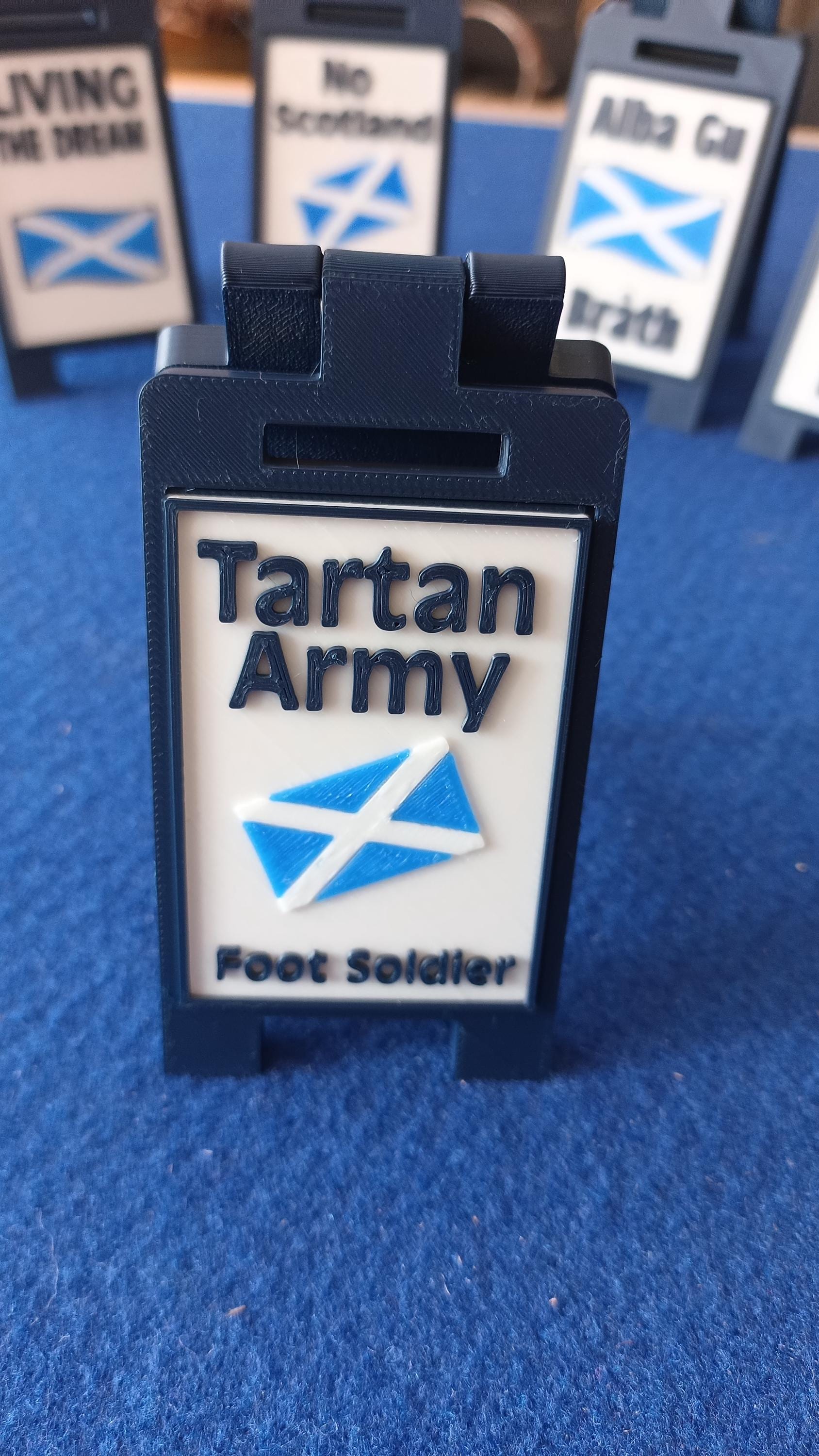 Scotland Football World Cup 26 Mini Floor / Desk Signs 9cm Navy/White