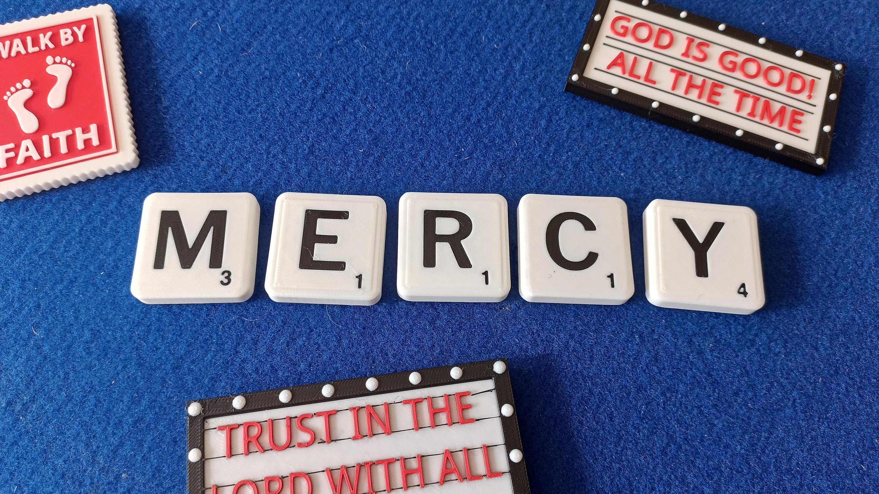 Christian Word Magnets Set - Fridge Magnet Letter Tiles For Inspirational Words