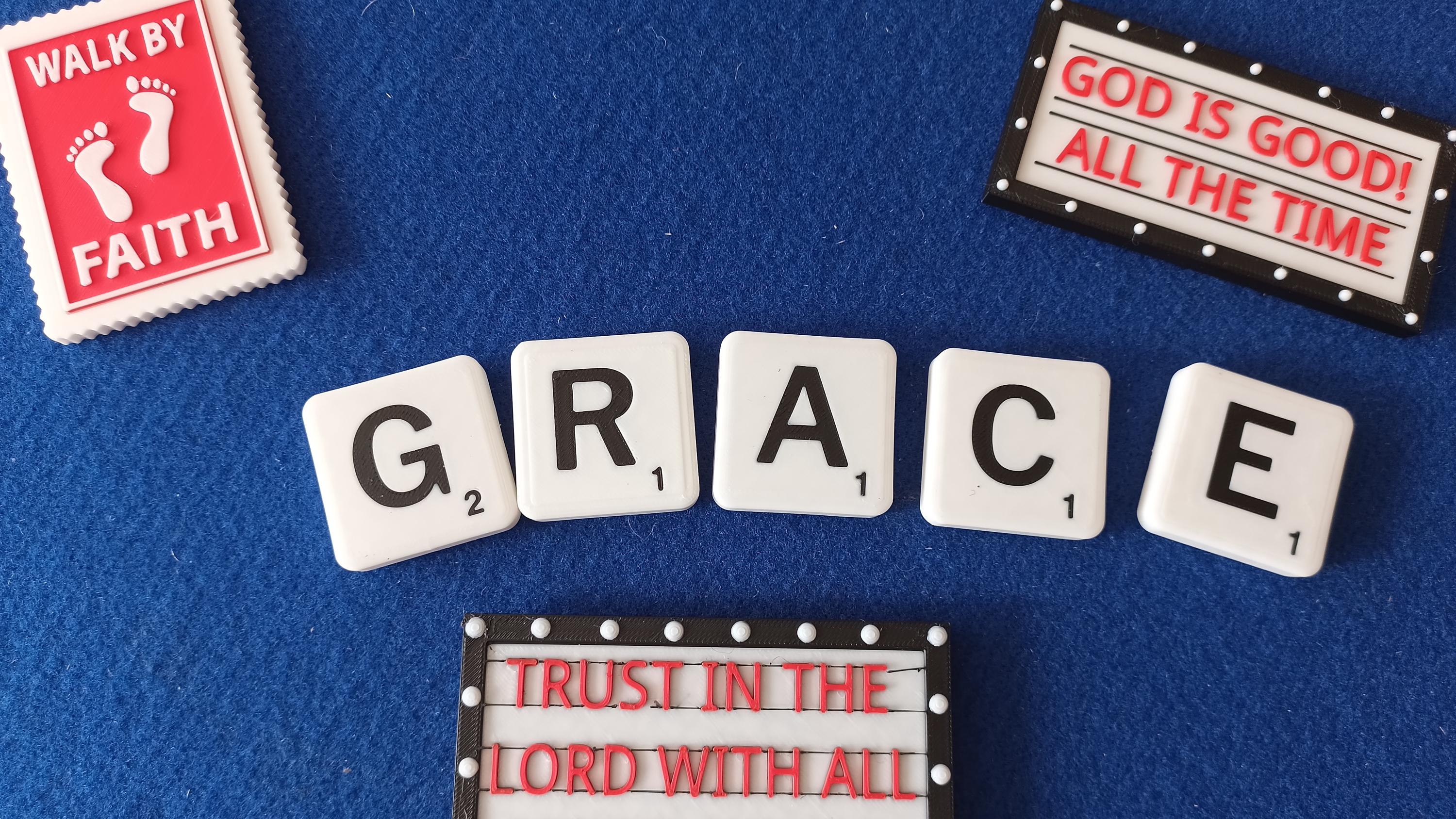 Christian Word Magnets Set - Fridge Magnet Letter Tiles For Inspirational Words
