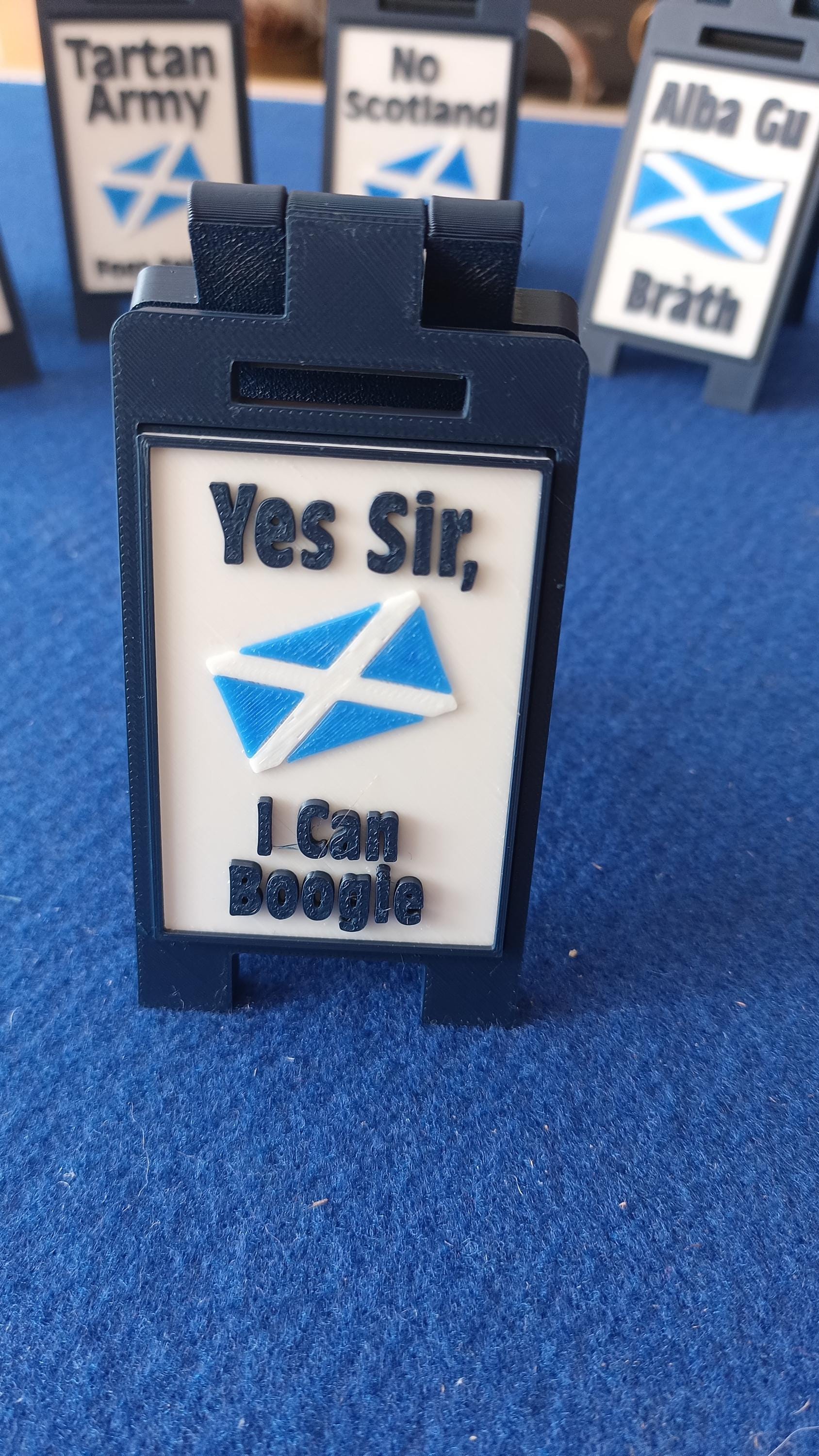 Scotland Football World Cup 26 Mini Floor / Desk Signs 9cm Navy/White