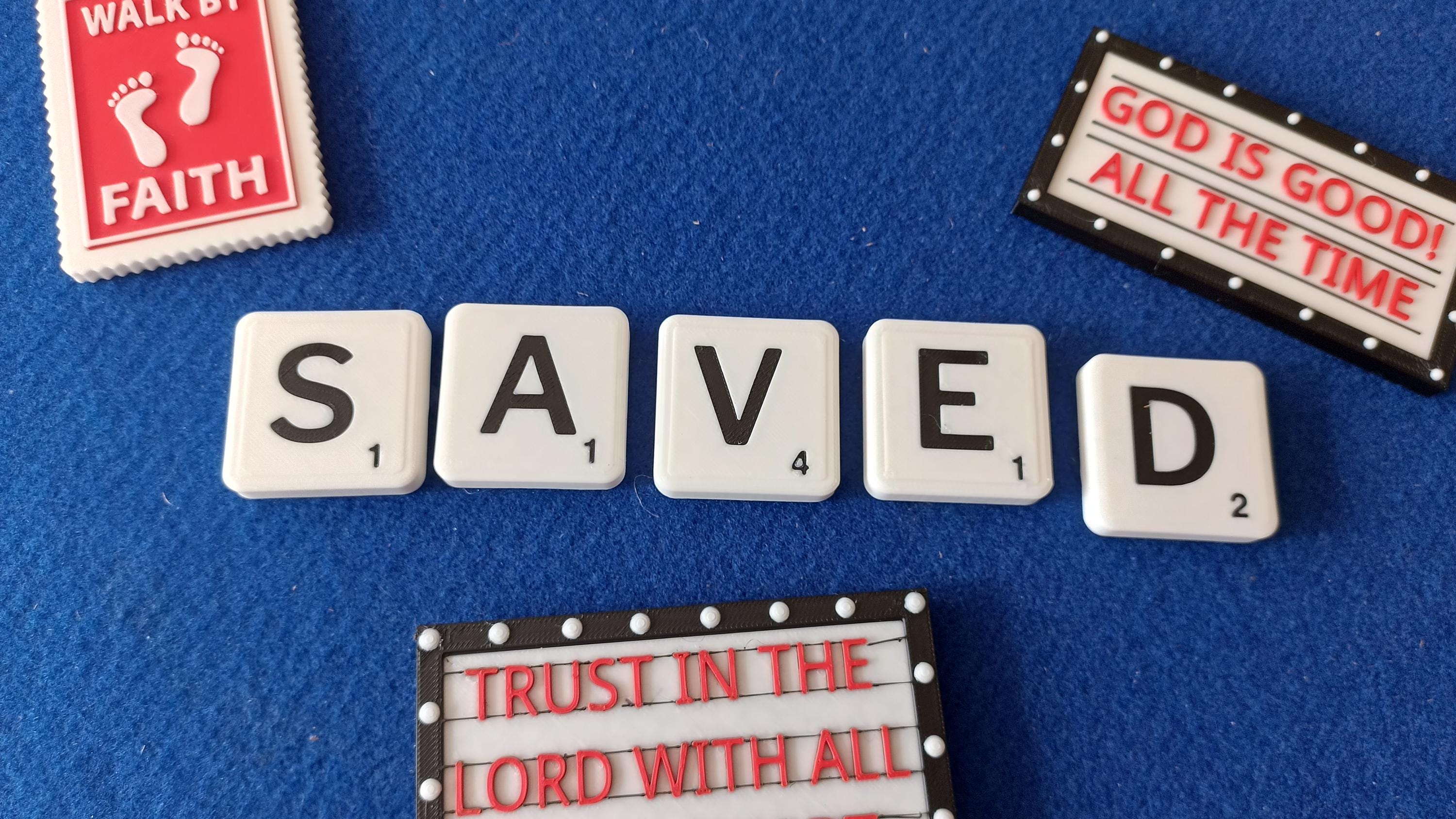 Christian Word Magnets Set - Fridge Magnet Letter Tiles For Inspirational Words