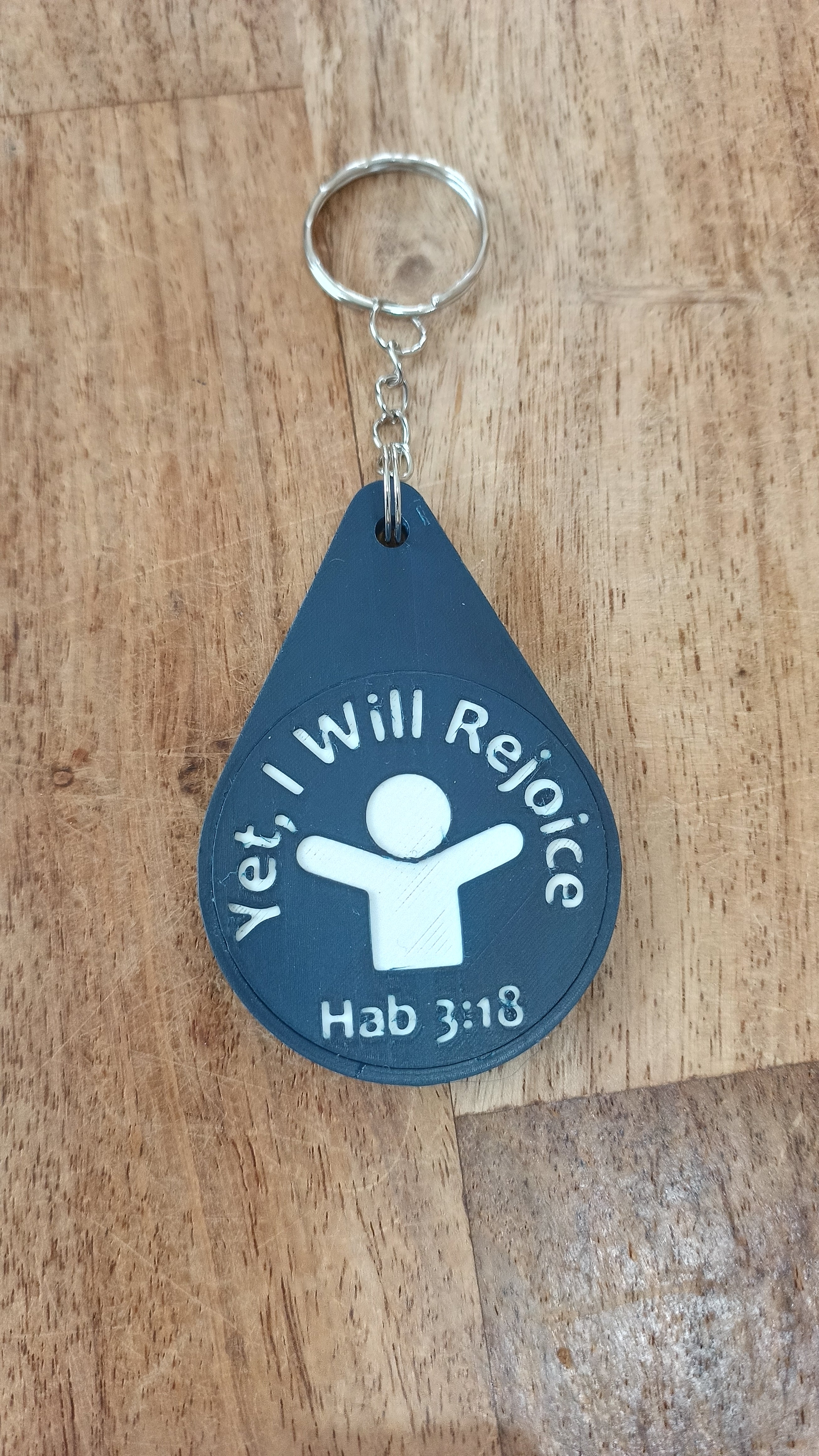 Inspirational Bible Verse Keyring - Motivational Faith Keychain in Purple, Maroon, or Navy