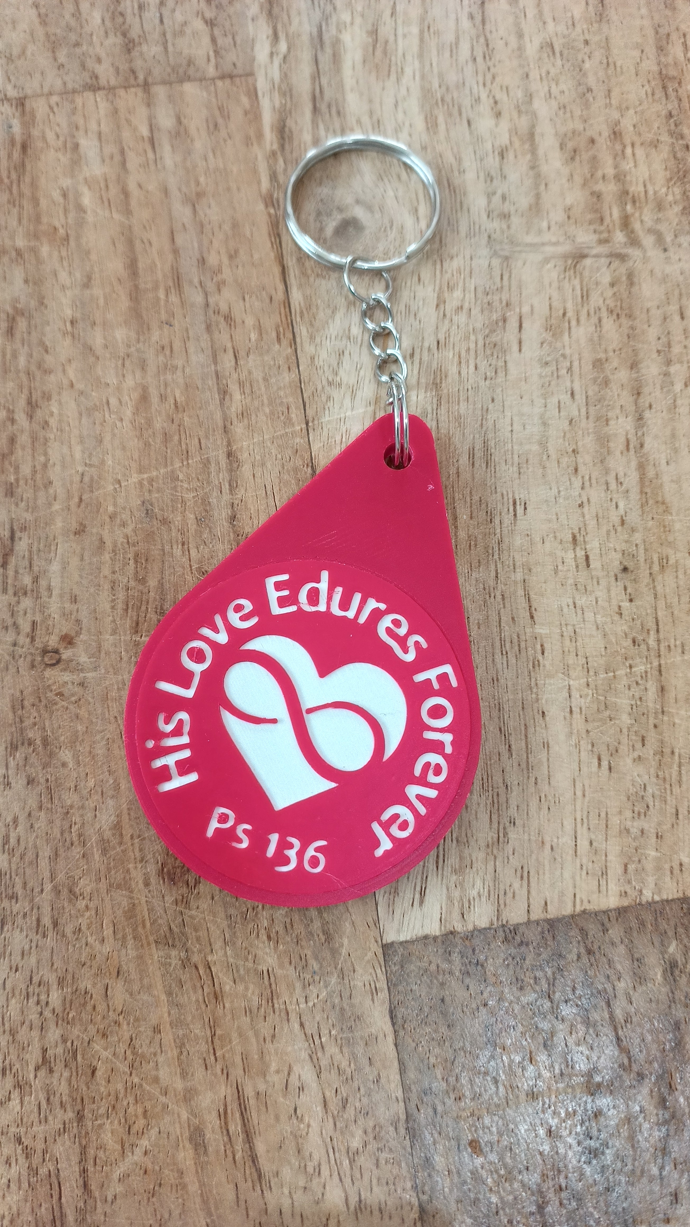Inspirational Bible Verse Keyring - Motivational Faith Keychain in Purple, Maroon, or Navy