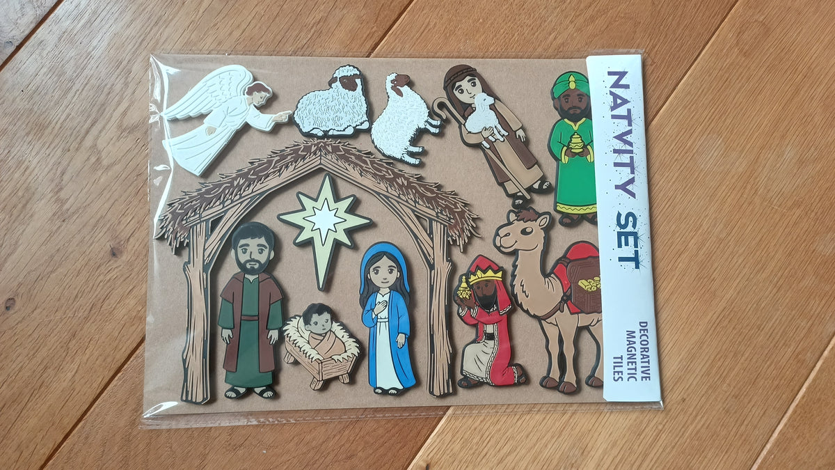Nativity Magnetic Tiles Set | Interactive Christmas Décor & Family Storytelling Display