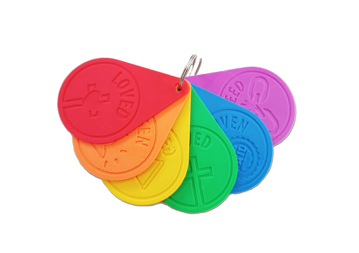 Rainbow Promises Flip For Truth Multi Fob Key Rings
