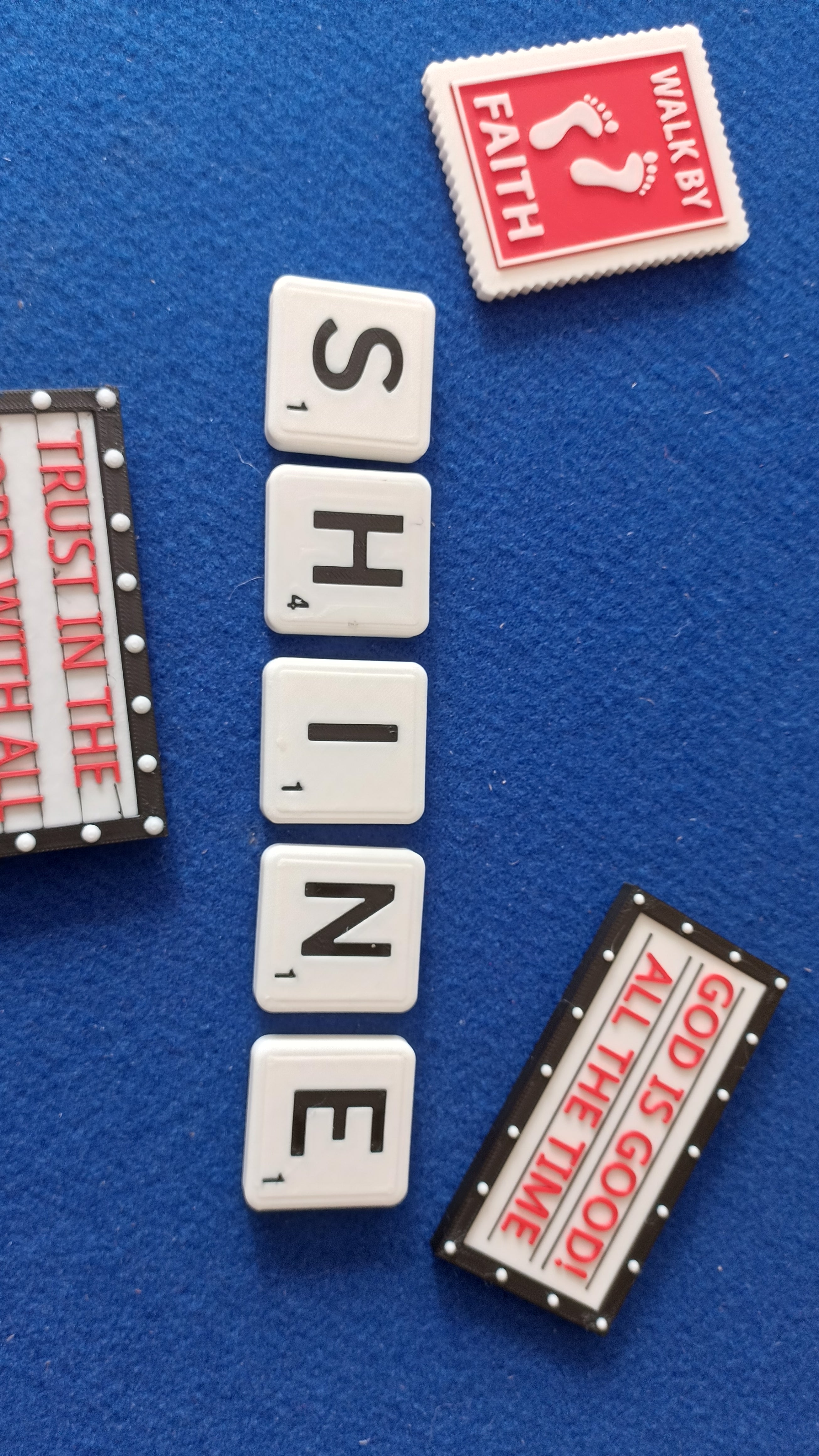 Christian Word Magnets Set - Fridge Magnet Letter Tiles For Inspirational Words