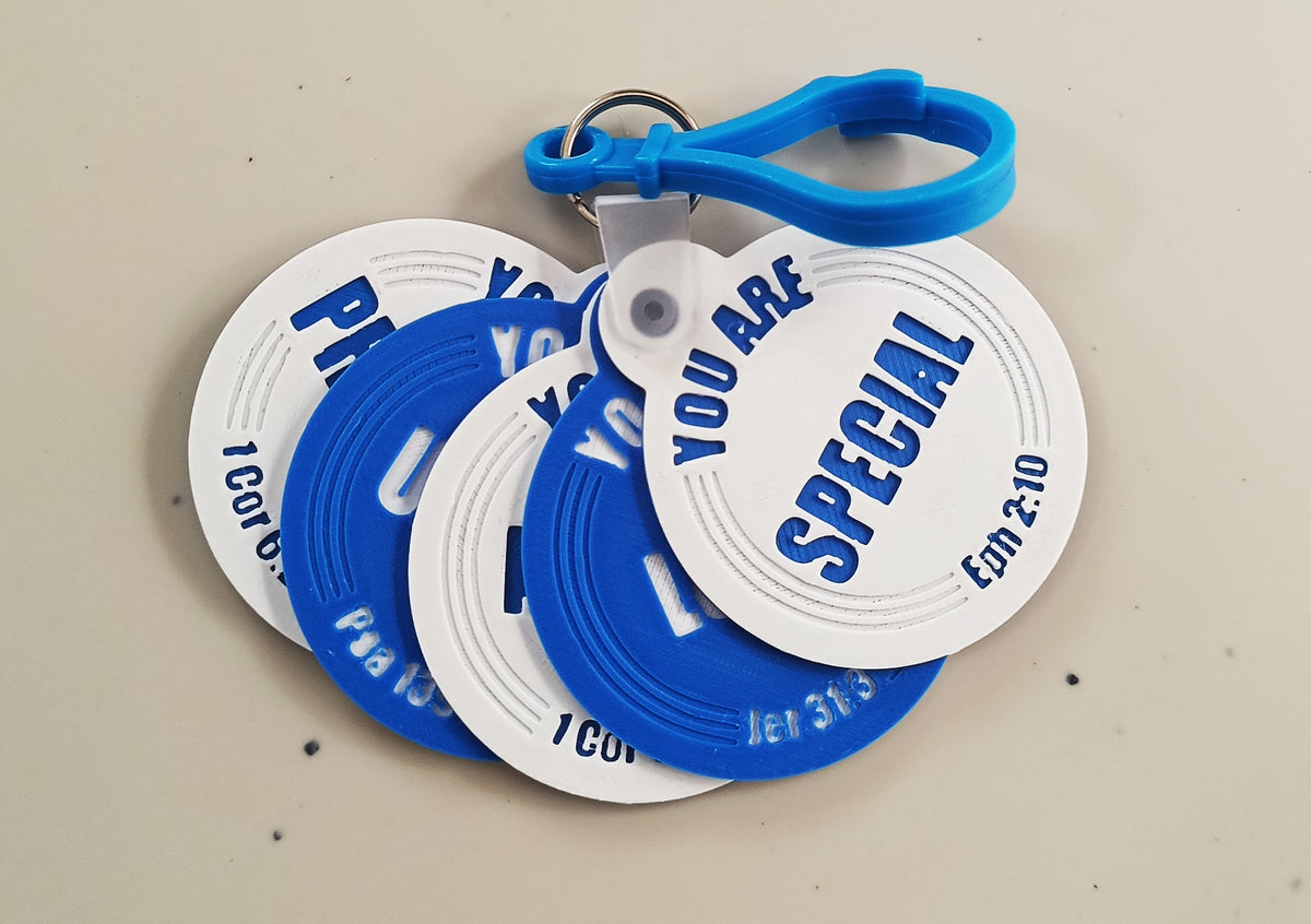 You Are... Colourful Flip For Truth Multi Tab Key Rings Set