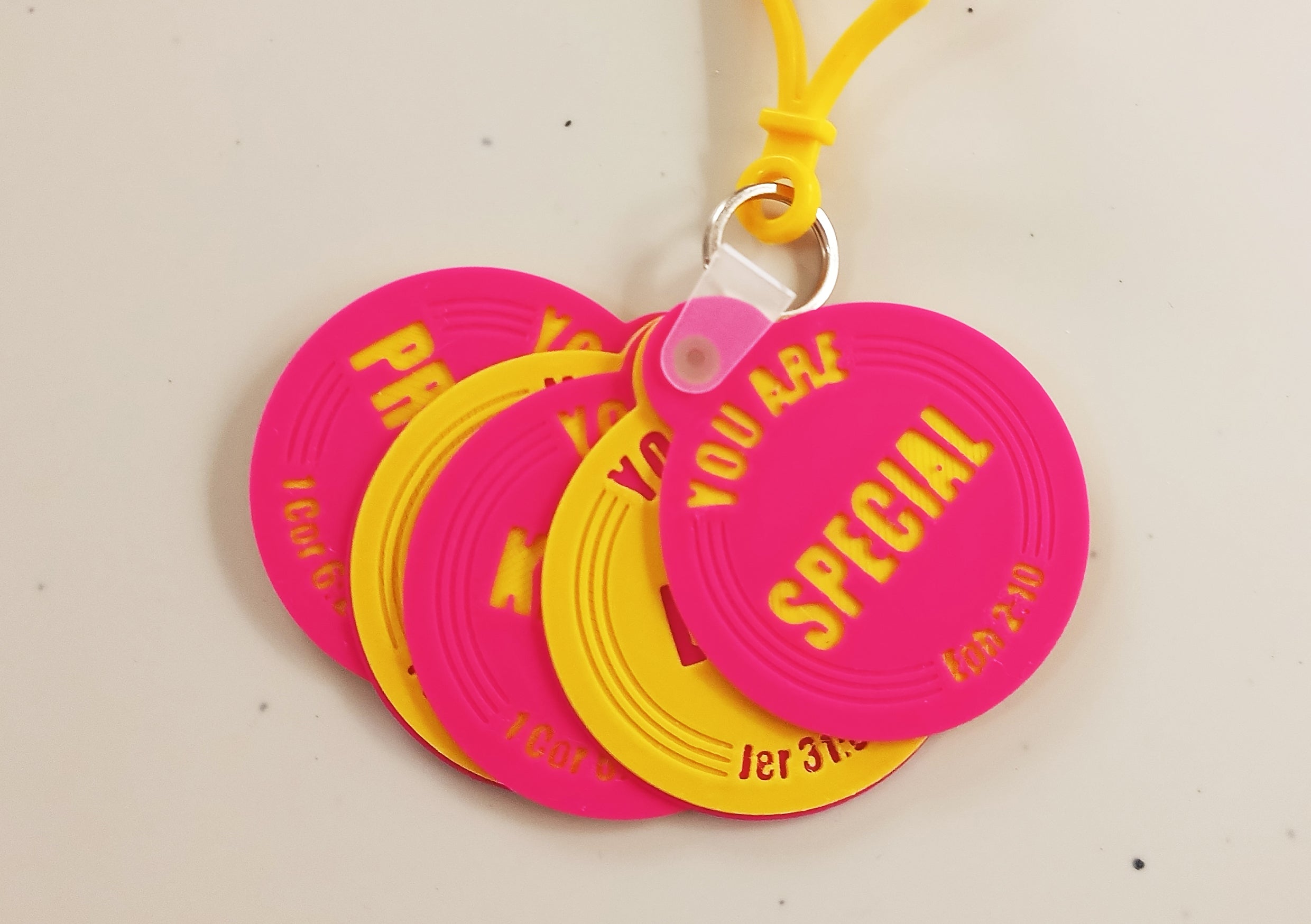 You Are... Colourful Flip For Truth Multi Tab Key Rings Set