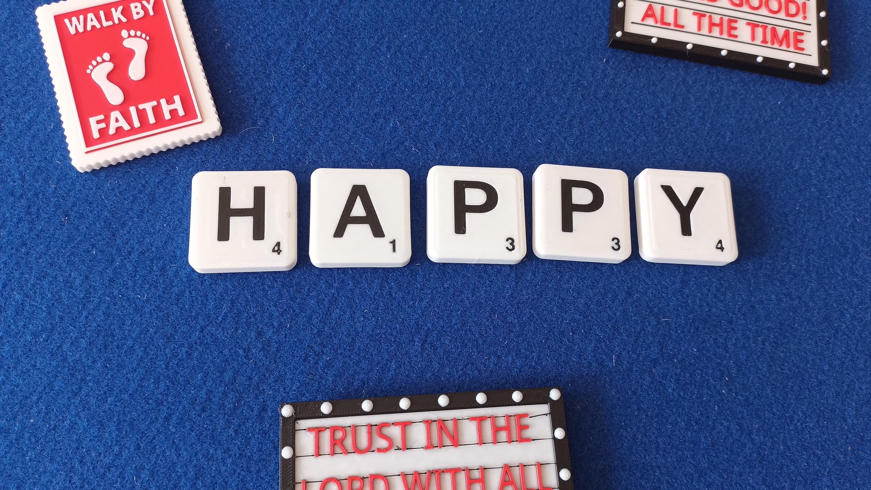 Christian Word Magnets Set - Fridge Magnet Letter Tiles For Inspirational Words
