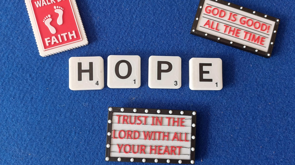 Christian Word Magnets Set - Fridge Magnet Letter Tiles For Inspirational Words