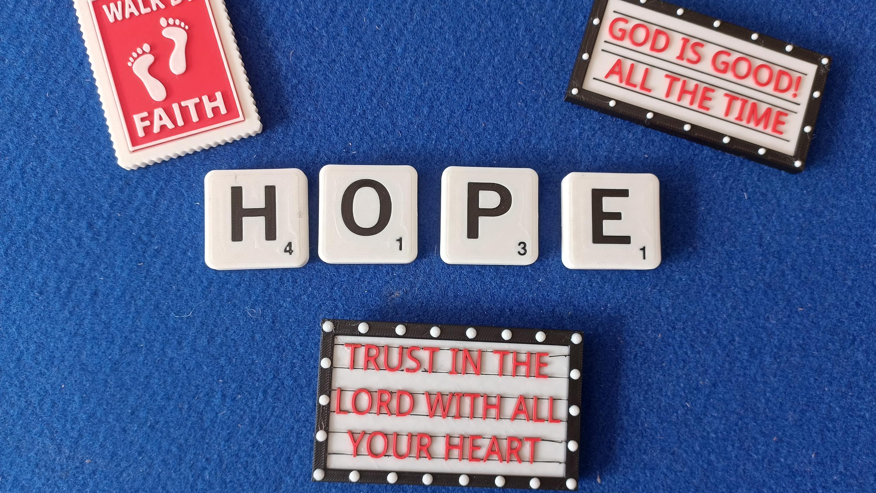 Christian Word Magnets Set - Fridge Magnet Letter Tiles For Inspirational Words