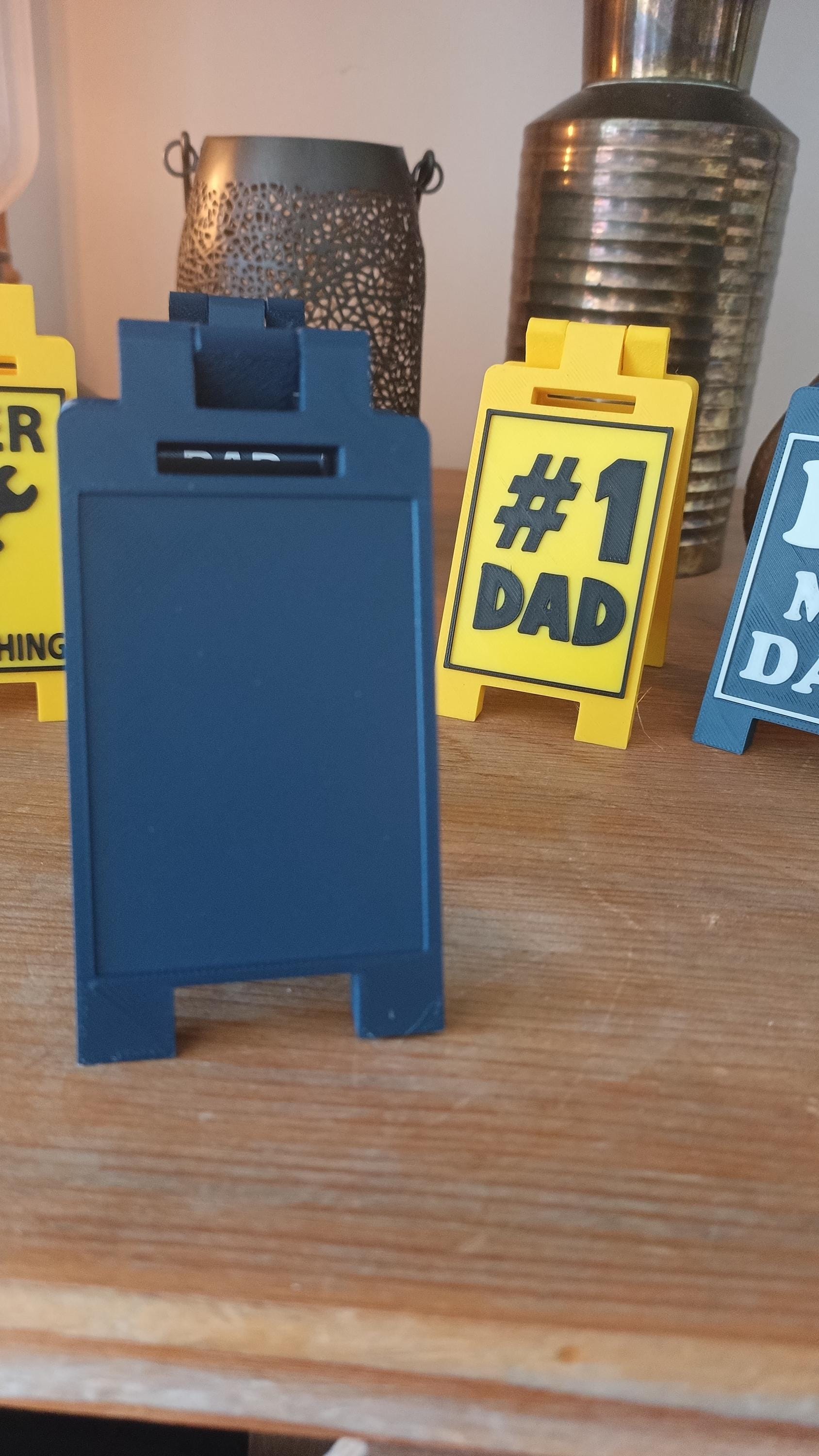 Fathers Day Gift Mini Desk Sign 9cm Funny Office Sign Dad Humor