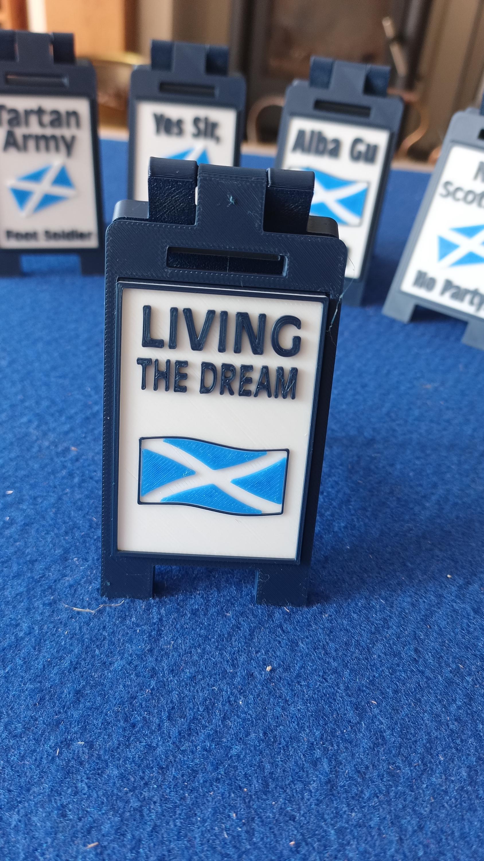 Scotland Football World Cup 26 Mini Floor / Desk Signs 9cm Navy/White