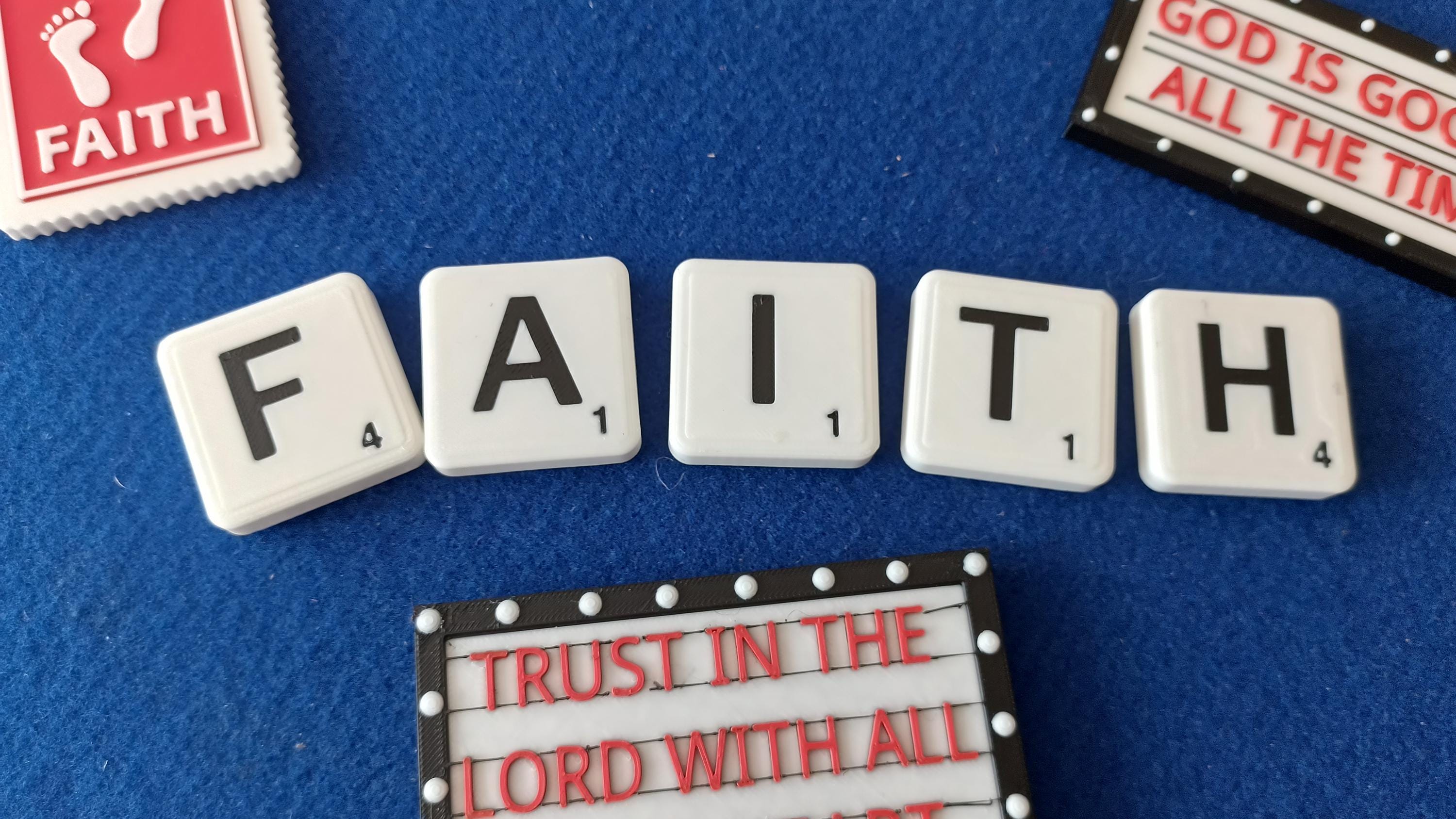 Christian Word Magnets Set - Fridge Magnet Letter Tiles For Inspirational Words