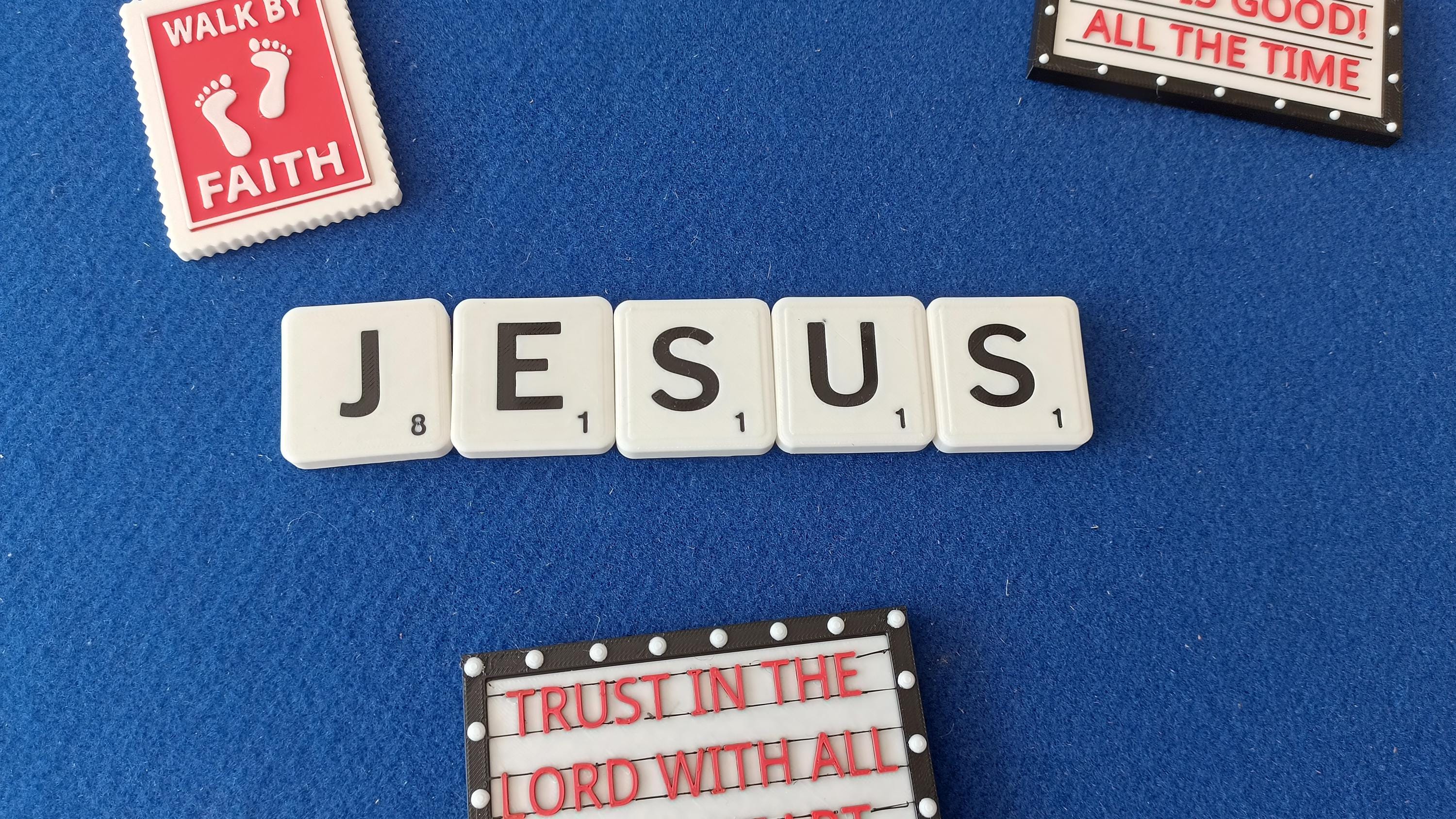 Christian Word Magnets Set - Fridge Magnet Letter Tiles For Inspirational Words