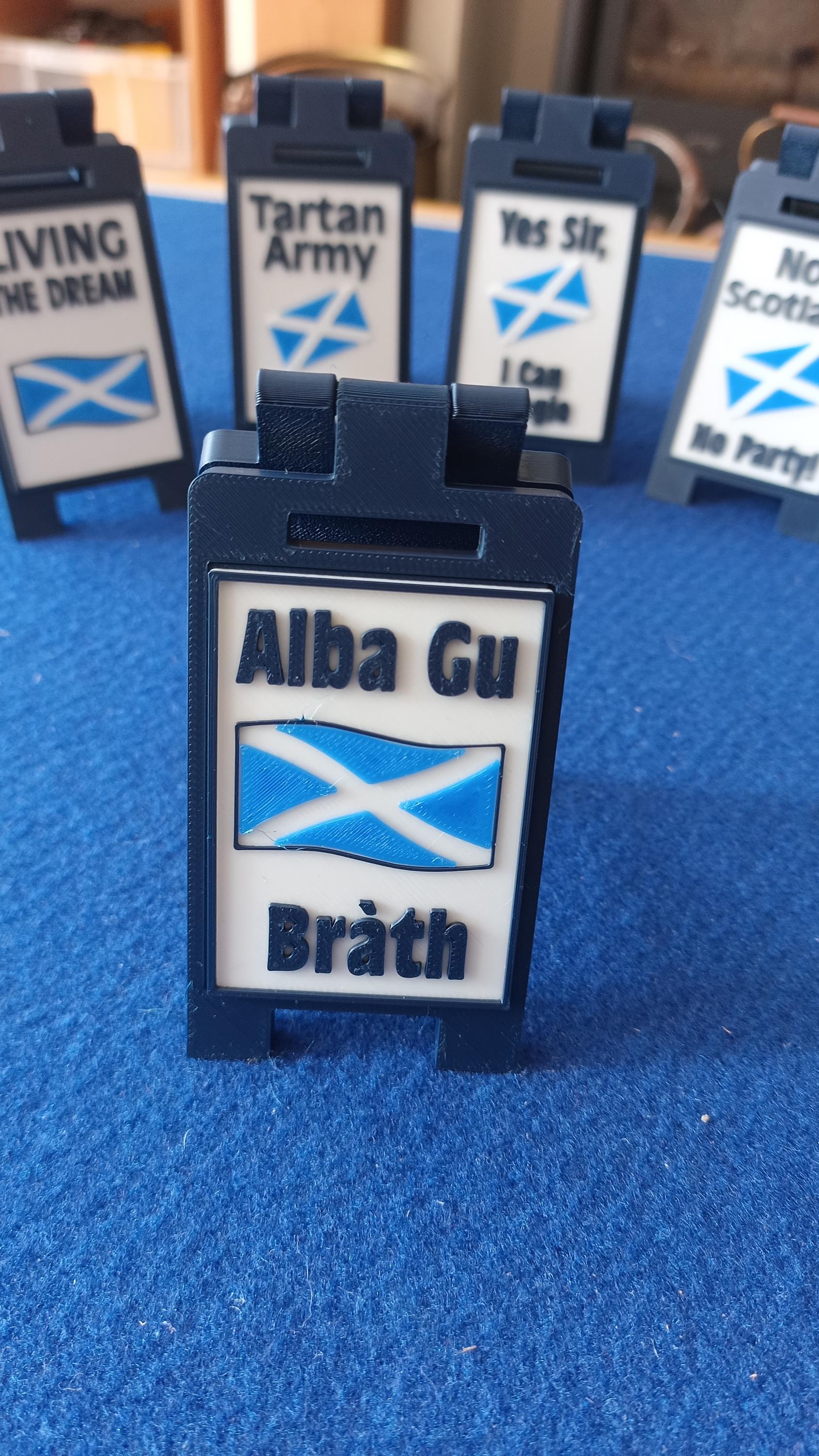 Scotland Football World Cup 26 Mini Floor / Desk Signs 9cm Navy/White