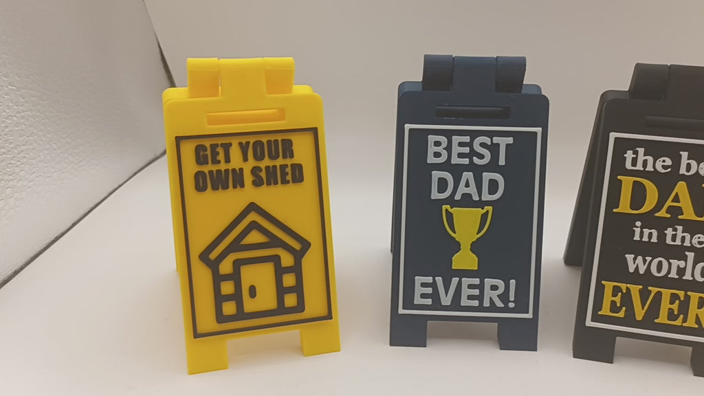 Fathers Day Gift Mini Desk Sign 9cm Funny Office Sign Dad Humor